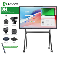 Amdox Écran tactile capacitif LCD 4K à 40 points avec doigt Intel Core I3/i5/i7 8GB RAM Digital Interactive Smart Board pour