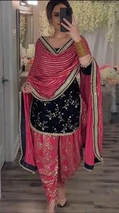 ผู้หญิงชาติพันธุ์อินเดียสวมชุดสูท Kurta Palazzo ผู้ผลิตอินเดียส่งออก OEM Kurti ล่าสุดสําหรับขายราคาที่ดีที่สุด - Product Image 2