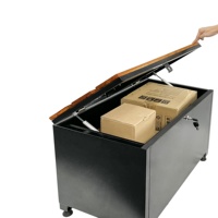 Boîte à colis extérieure en acier sur mesure, imperméable, avec revêtement en poudre, design moderne, grande capacité, boîte de dépôt de colis, boîte aux lettres, boîte de livraison