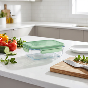 Nouveau verre à emporter nourriture boîtes à lunch micro-ondes bureau boîte à lunch pour adultes enfants enfants couvercle à dégagement d'air personnalisé avec logo - Product Image 3
