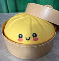 Jouets Squishy en forme de petits pains fourrés à la farine de 25 cm, créatifs, réalistes, en forme d'émoticônes, jouets anti-stress à presser