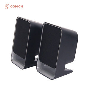 Comcn 2.0 Stereo Computer <b>Speakers</b> <b>USB</b> Powered ABS Desktop Laptop Audio Compact Design - Product Image 1