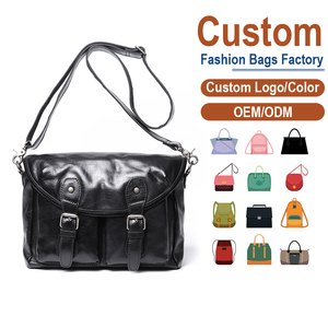 Sac messager en cuir véritable fait main pour homme, noir, fermeture magnétique |   Mode estivale antivol |   Fabrication sur mesure OEM/ODM pour - Product Image 2