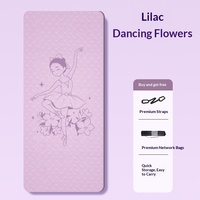 Tapis de yoga antidérapant épaissi de 8 mm pour la danse des enfants, le fitness à domicile, l'exercice, insonorisant, absorbant les chocs, design animé de dessins animés
