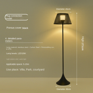 Stehlampe Lampes de jardin extérieures étanches Lampes de jardin de villa Lampes d'ambiance de patio modernes et simples Lampes de sol solaires - Product Image 5