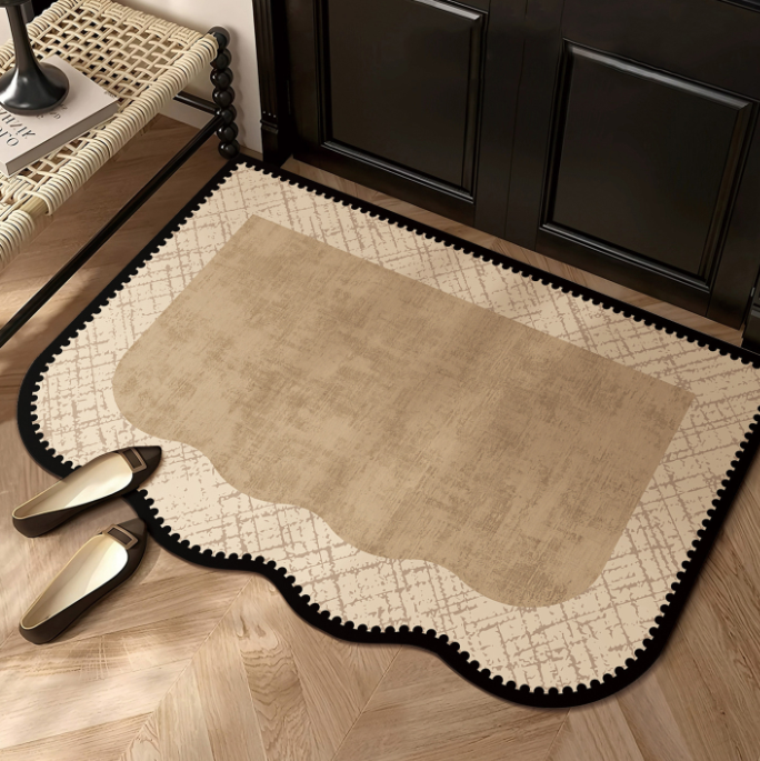 Beige-Wavy edge
