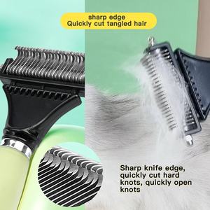 Usine En Gros Logo Personnalisé <span class=keywords><strong>Silicone</strong></span> Double Face Sûr Chien Noeud Peigne À Cheveux <span class=keywords><strong>Pet</strong></span> Toilettage Démaquillant Brosse Pour Chats - Product Image 3