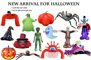 <span class=keywords><strong>2025</strong></span> Halloween quảng cáo ngoài trời mô hình bí ngô bơm hơi khổng lồ 3m 4M 5m với đèn bên trong trang trí Halloween - Product Image 6