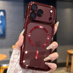 Coque de téléphone magnétique transparente avec chargement sans fil pour iPhone 18 17 16 15 Pro Max, antichoc souple et fine, anti-poussière - Product Image 1