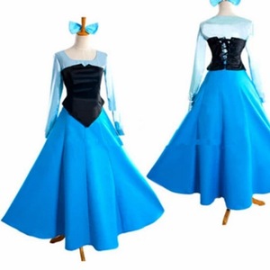 Dulce vestido de cosplay de princesa Ariel de la Sirenita de anime, vestido azul para mujer, disfraz de fiesta de Halloween - Product Image 4