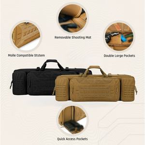 กระเป๋าใส่ปืนยุทธวิธีสำหรับล่าสัตว์  กระเป๋าใส่ของแบบหนา ทนทาน ผลิตจากโพลีเอสเตอร์ 1000D  กระเป๋าสำหรับใส่ปืนยาว พร้อมสายสะพายไหล่ - Product Image 6