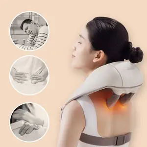 5D amasador Shiatsu masaje chal quiropráctico masajeador de espalda para cuello hombro calefacción cuello masajeador