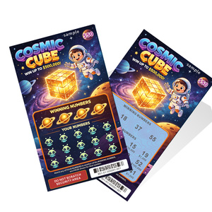 Tarjetas Rasca y Gana Promocionales con Código QR Personalizado, Diseño Espacial y Temática Divertida, Directo de Fábrica - Product Image 2