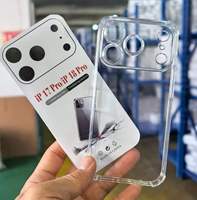 Coque antichoc transparente anti-jaunissement en TPU souple de 1,5 mm avec logo personnalisé pour iPhone 18 17 Pro, vente en gros usine