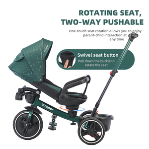 2023 pliant 4 en 1 pédale sécurisée plastico triciclo pour enfants parents pousser bébé tricycle vélo - Product Image 4