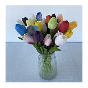 Tulipani Artificiali di Alta Qualità, Singoli, in Silicone Morbido, Blu, Viola, Rosa, Nero, Rosso, Giallo, Bianco, Fiori di Tulipano Essiccati per Tavola - Product Image 3