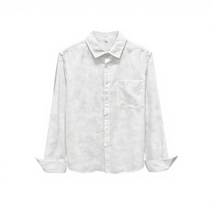 Camisa Casual de Popelina de Algodón Blanca para Hombre, Manga Larga, Cuello Clásico, Transpirable, Color Sólido, para Verano, 140g, Marca Personalizada - Product Image 4