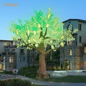 Topex Outdoor Decorative Tree Lamp Programável LED Simulação Iluminação para Parque Temático Emite Branco Quente com Classificação IP65