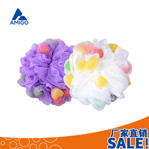 Fleur de bain Amigo en maille PP avec poignée pour le gommage corporel sous la douche - Product Image 5