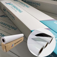 Rouleau de vinyle auto-adhésif PVC personnalisable JH, imperméable, brillant, mat, amovible, imprimable à l'éco-solvant pour supports d'affiches, blanc