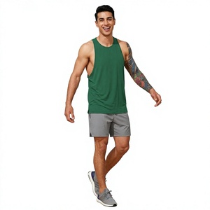 Camiseta sin Mangas de Punto de Poliéster para Hombre, Precio al por Mayor, Cuello en V, para Gimnasio, Entrenamiento Atlético, Camisetas Deportivas, Stringer, Culturismo - Product Image 1