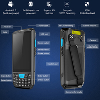 Industria Android 13 PDA de mano 4G Smartphone 1D 2D QR Escáner de código de barras Inventario Terminal de datos móviles