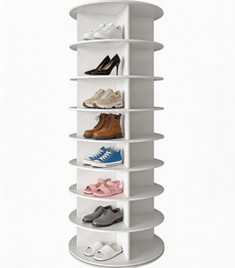 Zapatero Giratorio Personalizable de 7 Niveles, <span class=keywords><strong>Torre</strong></span> de Zapatos de Madera con Base Giratoria de 360 Grados - Product Image 2