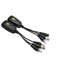 Balun vidéo 3-en-1 AHD/CVI/TVI/CVBS 5MP BNC RJ45 en plastique ABS pour accessoires de surveillance CCTV, portée 300 mètres