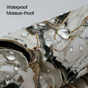 Panneau mural auto-adhésif amovible en <span class=keywords><strong>marbre</strong></span> et granit <span class=keywords><strong>rose</strong></span> et or brillant 3D moderne, très vendu, pour salle de bain et cuisine - Product Image 3