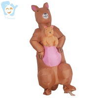 Costume de kangourou gonflable amusant pour adultes, taille durable et grande taille, pour Halloween, Noël et le Nouvel An