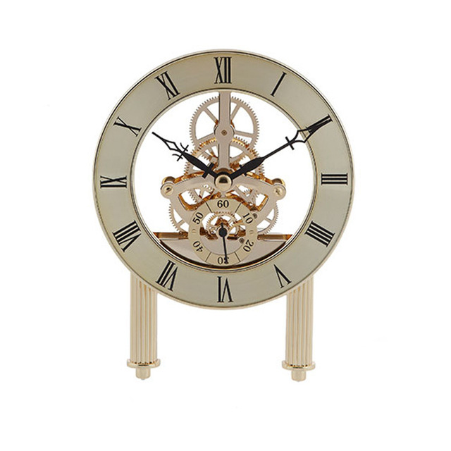 High Brass Mechanical Clock Movement With Pillar