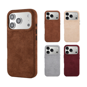 เคสโทรศัพท์หนังกลับนุ่มฟู กันลื่น ป้องกันรอยขีดข่วน สำหรับ iPhone 17/16/15/14 Pro Max มีหลายสี - Product Image 1