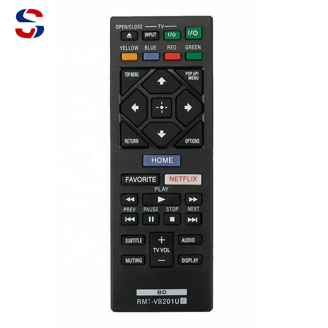 Remote Control RMT-VB201U Replacement Use for Sony BD Disc DVD Blu-Ray 4K 3D Player Remote Control Universal BDP-S3500 BDP-S3700
