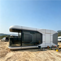 Hotel B&B Investasi Berprofit Tinggi, Kontrol Cerdas Mewah, Siap Huni, Rumah Mobile Prefabrikasi Baja Tahan Air untuk Luar Ruangan