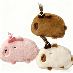 Large Capacity Cute Cartoon Stationery Storage Bag Plush Wool Pencil Case New Promotional Toys
