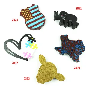 2323 forma Texas mappa testa di toro cuore puzzle bradipo US Police badge car Air stampo in Silicone fresco per perline Aroma