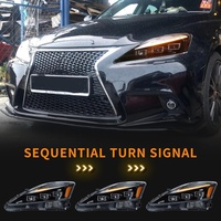 Phares LED pour Lexus IS250 IS350 ISF IS 220d 2006-2012, ISF 2008-2014 avec animation de démarrage DRL bleue et clignotants séquentiels