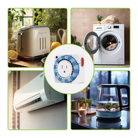 Minuteur mécanique IP20 pour intérieur, norme américaine, cadran rotatif 24 heures, 48 programmes, 15A 125V, prise de temporisation pour lampe de culture