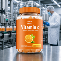 Bonbons Gommeux à la Vitamine C OEM ODM, Prix Usine, Saveur Fruitée Naturelle, Complément Immunitaire 5-en-1, Couleur et Forme Personnalisables en Gros