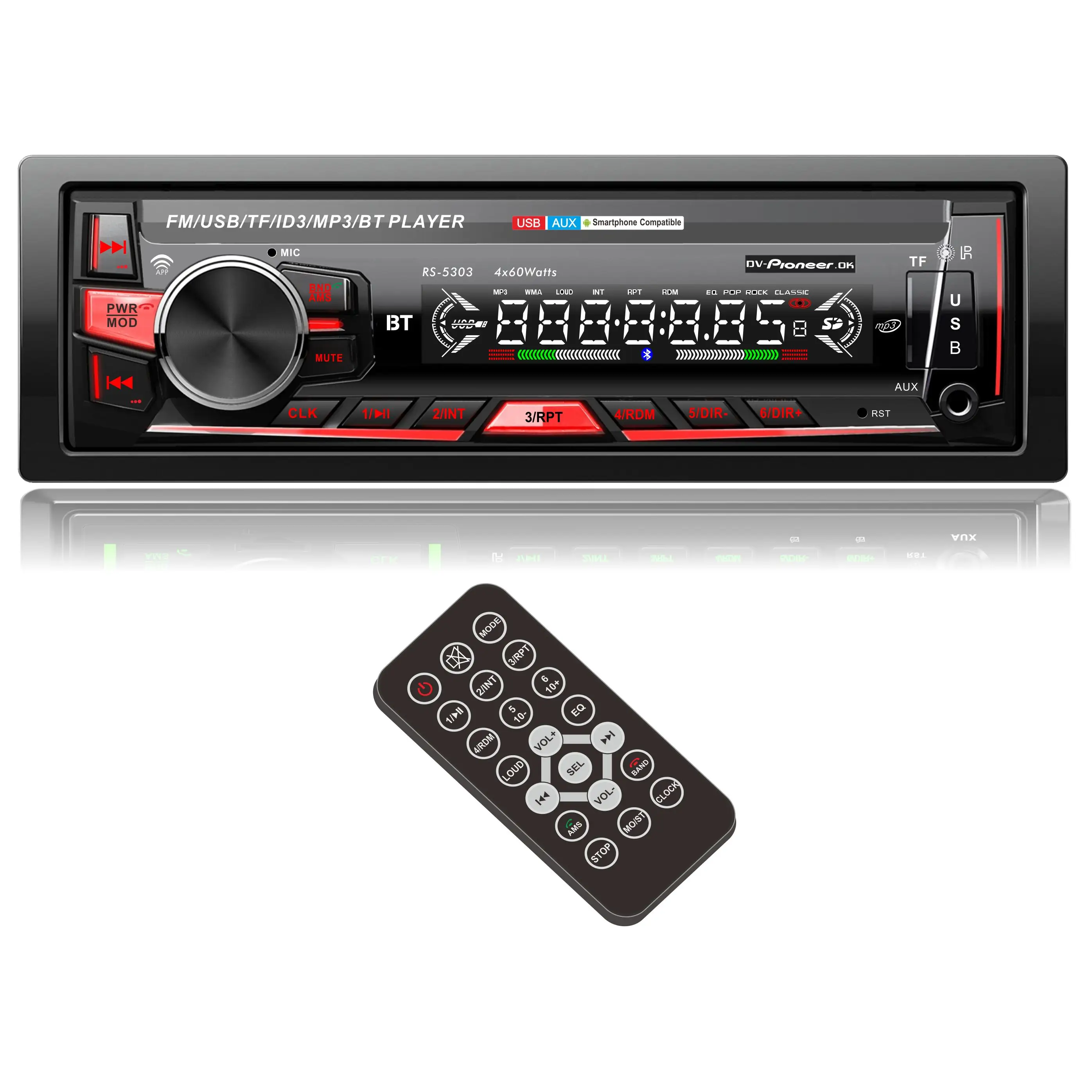 AboutBit araç Stereo ses radyo MP3 CD DVD MP5 alıcı