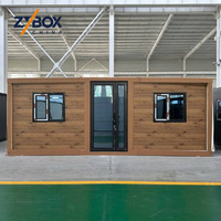 Casa Modular Prefabricada Económica ZYBOX de Techo Plano de 20 pies, Casa Contenedor Expandible de Lujo de 40 pies con Baño para los Mercados de EE. UU. y Australia