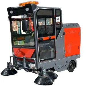 LJL-JK20 Workshop Industrial Ride On Road Floor Sweeper Enclosed Cleaning Equipment Sweeping Machine For Sale
