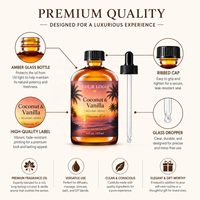 Minyak Kelapa & Vanila Organik untuk Perawatan Kulit yang Menutrisi dan Melembapkan, Pembuatan Lilin, Parfum DIY, Aroma Diffuser, Aromaterapi