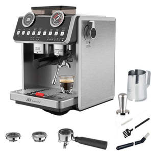 Machine à café expresso professionnelle 20 bars à double chaudière 2800W avec broyeur intégré, 58mm, contrôle de température PID, pour <span class=keywords><strong>barista</strong></span> - Product Image 6