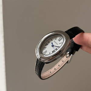 Orologio al quarzo NAIDU nuovo <span class=keywords><strong>cinturino</strong></span> in <span class=keywords><strong>pelle</strong></span> orologio da <span class=keywords><strong>donna</strong></span> una vasca ovale retrò a forma di uovo quarzo Vintage è ora disponibile per le donne - Product Image 6