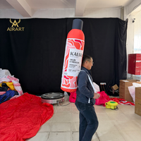 Sac à dos publicitaire gonflable portable de 1,2 m pour costume de bouteille et emballage cosmétique