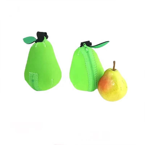 Sac à déjeuner portable pour enfants, motif silhouette de fruits de dessin animé mignon, en néoprène, style japonais moderne, étanche, avec fermeture éclair, anti-écrasement - Product Image 6