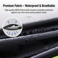 Couvre-chaussures de pluie réutilisables imperméables à tige haute en Oxford avec semelle antidérapante et bande réfléchissante pour la conduite en extérieur