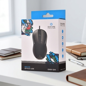 Scatola di Carta Pieghevole con Foro Superiore, Scatola di Carta Personalizzata con Stampa a Colori per Confezione Retail di Mouse USB per Computer da Ufficio - Product Image 1