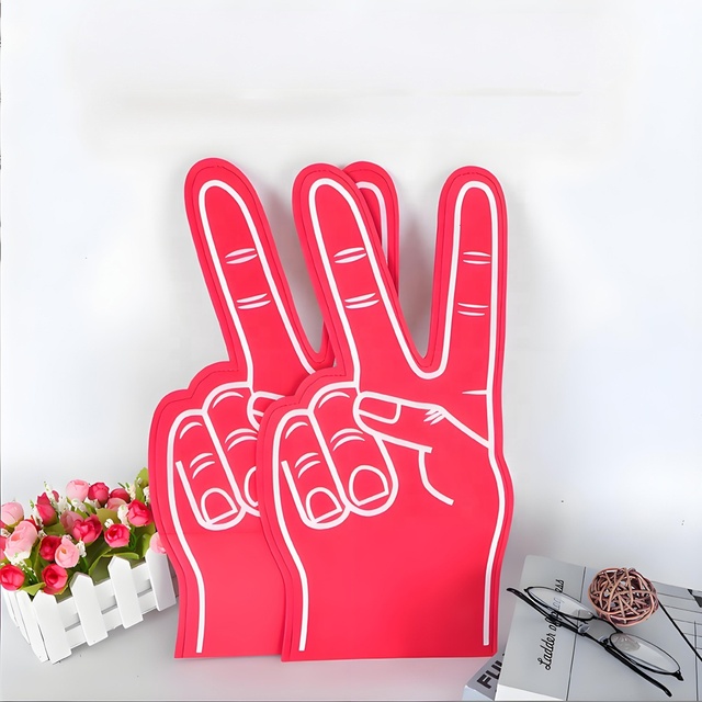 Custom Professional Giant EVA/Sponge Eco-Friendly Lightweight High Quality Comfortable Sports Cheering Foam Hand Logo Big Finger